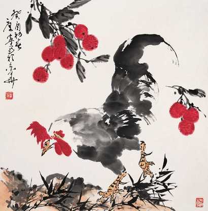 康宁 大吉图 镜心